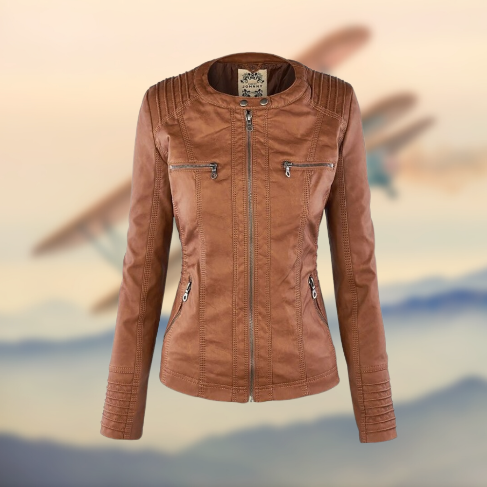 Giselle | Chaqueta de cuero elegante y única