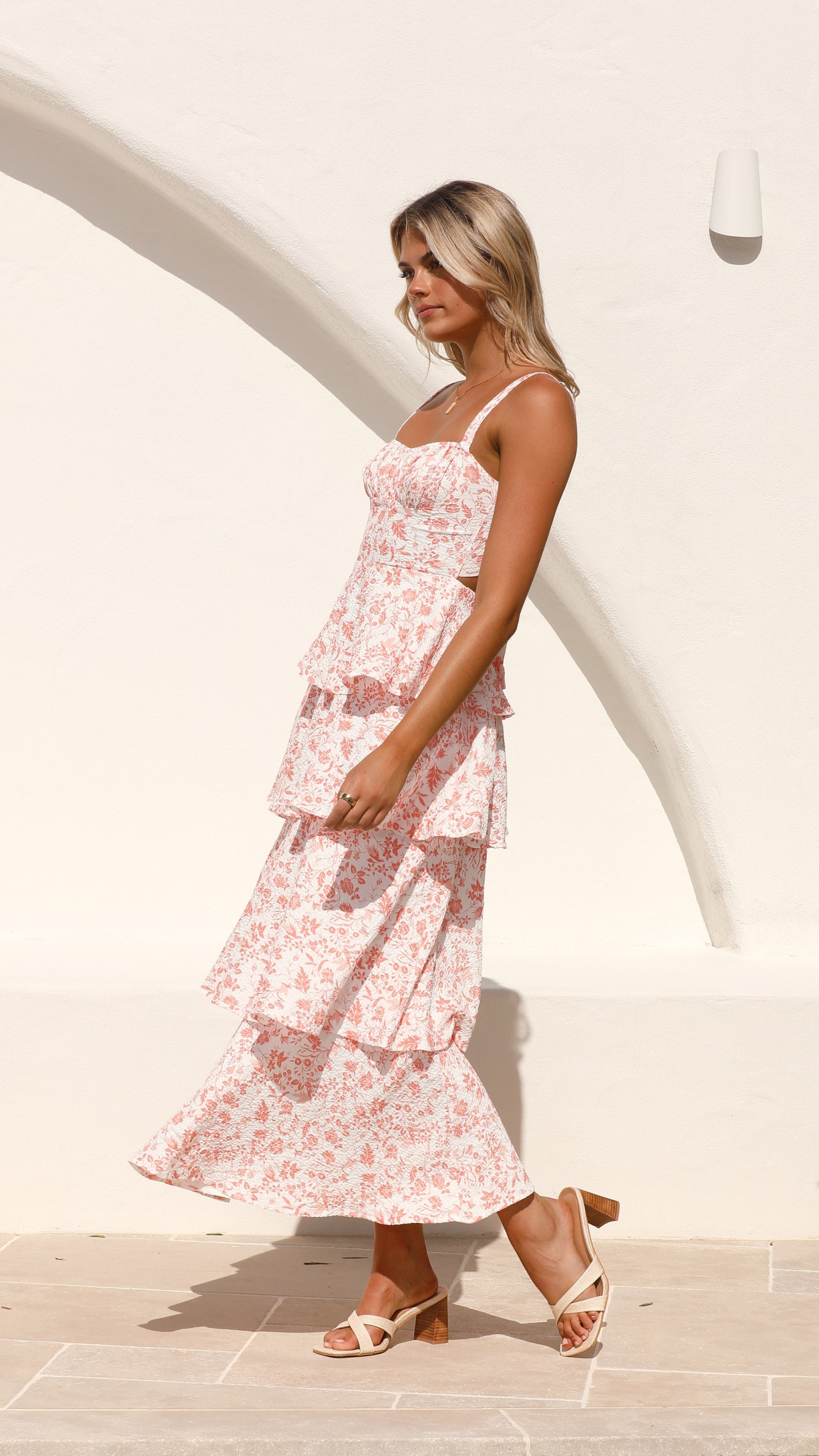 Ángela | Maxi Dress Melocotón Floral